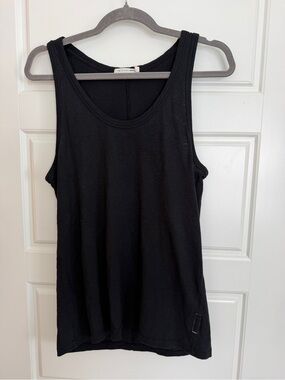 rag & bone 100% Cotton Black Scoop Neck Tank